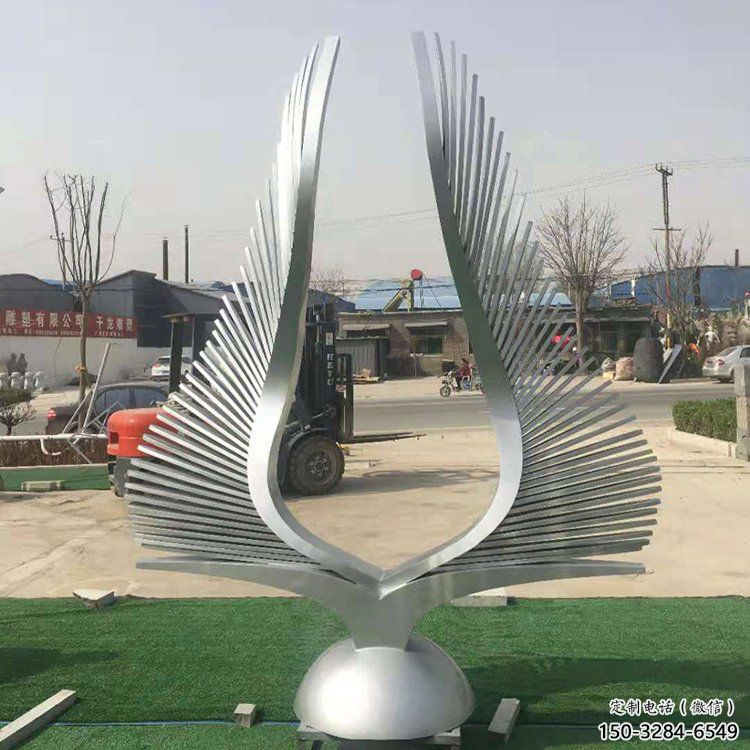 發光鳳尾雕塑 歐式步行街雕塑 大型商場雕塑