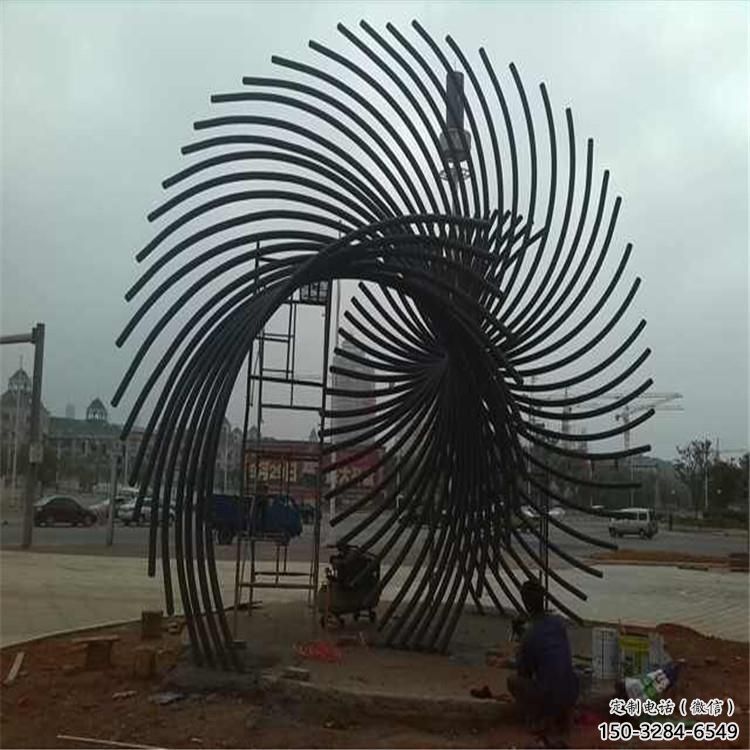 景觀鳳尾雕塑 剪影展翅造型 商業(yè)街雕塑