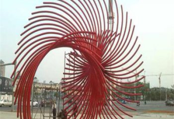 彩繪鳳尾雕塑 景觀雕塑 街頭雕塑