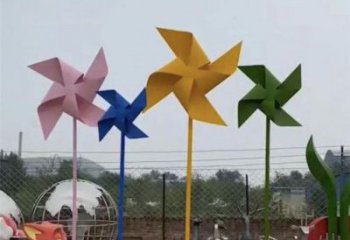 草地風(fēng)車雕塑 現(xiàn)代校園旋轉(zhuǎn)雕塑 大型旋轉(zhuǎn)雕塑