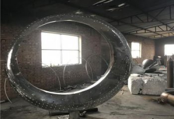 房地產月牙雕塑 剪影雕塑 鍛造月亮牙雕塑