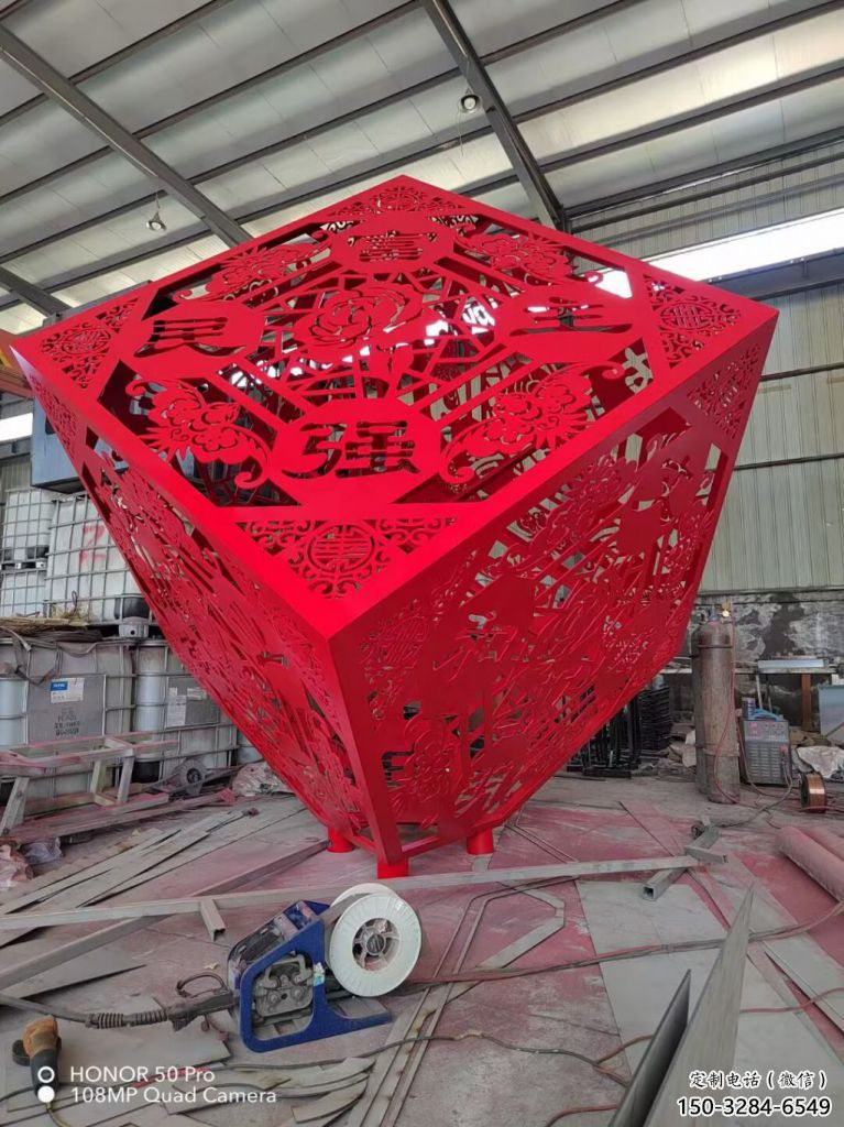 室內正方形雕塑 仿真正方體雕塑 大型方塊雕塑