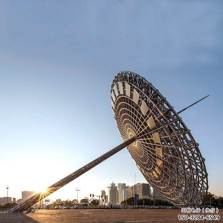 農(nóng)村日晷雕塑 抽象藝術(shù)雕塑 烤漆計(jì)時(shí)雕塑