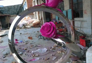 指環雕塑 歐式步行街標識雕塑 大型戒指環雕塑