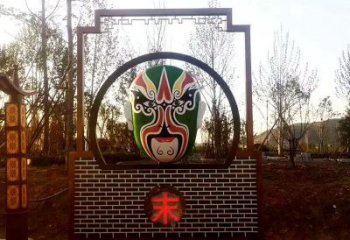 步行街臉譜雕塑 游樂場景觀小品 鑄造雕塑