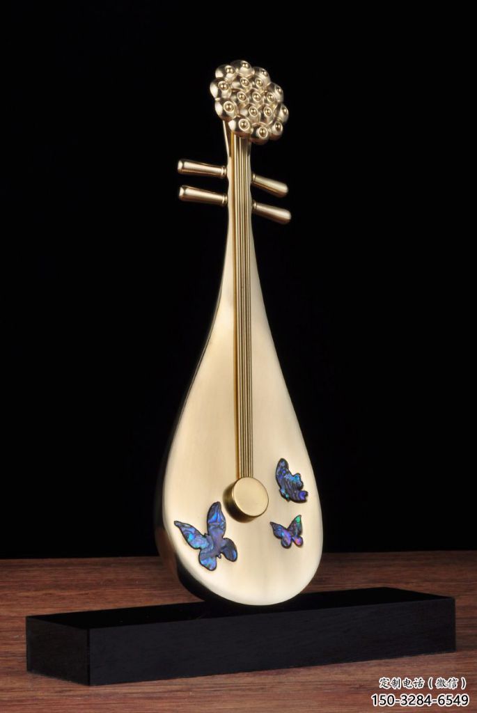 房地產琵琶雕塑 現代樂器雕塑 幾何音樂雕塑