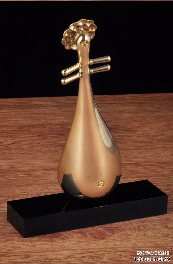 戶外琵琶雕塑 噴漆樂器雕塑 燈光音樂雕塑