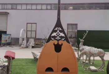 琵琶雕塑 歐式步行街樂器雕塑 大型音樂雕塑