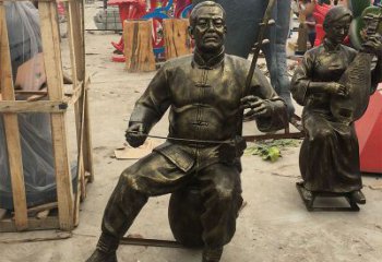 商業(yè)街琵琶雕塑 烤漆音樂雕塑 彩繪樂器雕塑