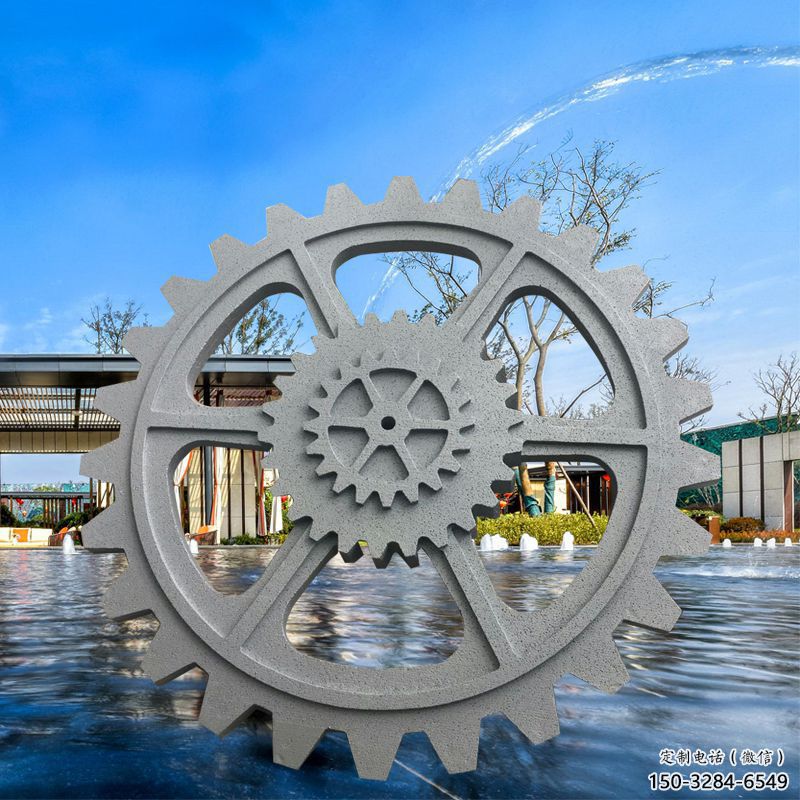 齒輪雕塑 歐式步行街工業(yè)雕塑 大型機(jī)械雕塑