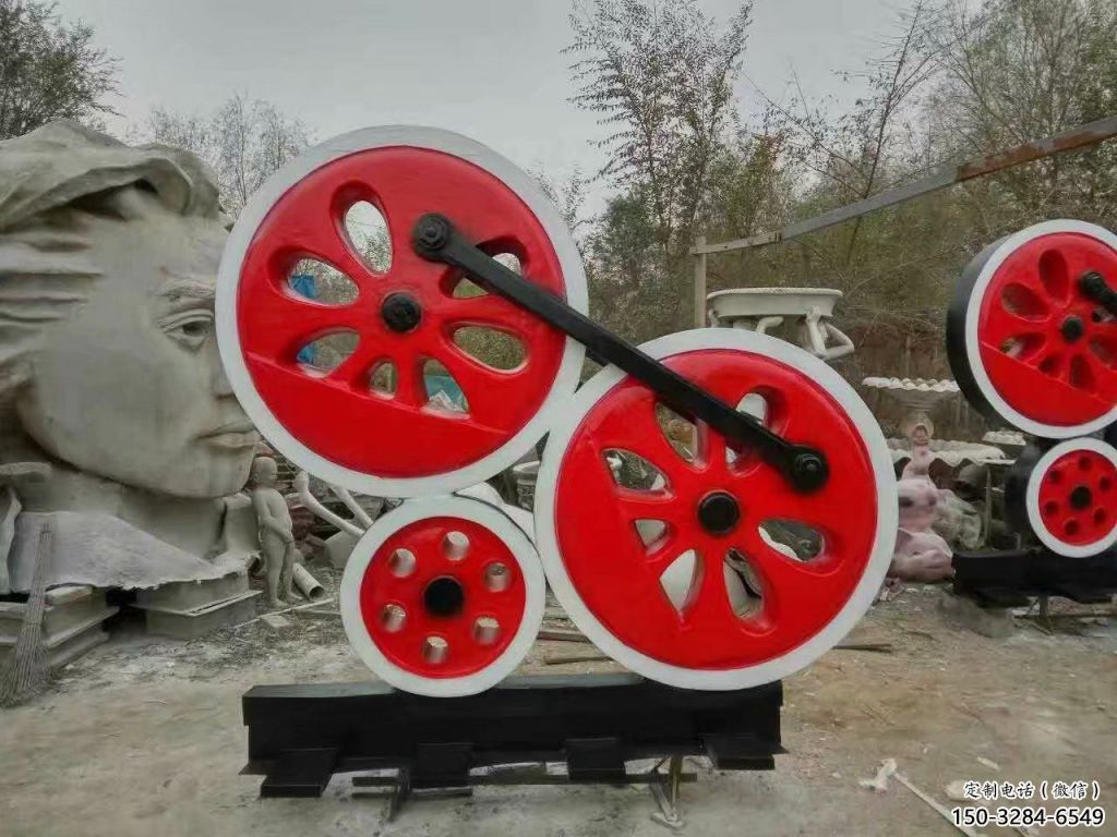 切面齒輪雕塑 燈光庭院機(jī)械雕塑 校園工業(yè)雕塑