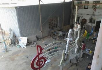 樂(lè)譜雕塑 景觀校園音樂(lè)雕塑 商業(yè)街符號(hào)雕塑