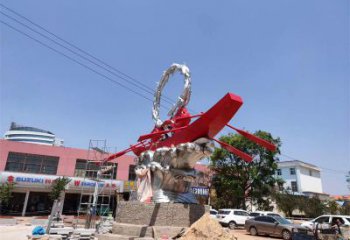 水景龍舟雕塑 彩繪剪紙競賽雕塑 現代劃槳雕塑