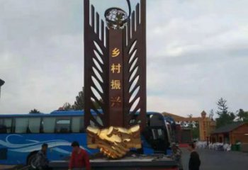 標志握手雕塑 剪影雕塑 商業街誠信雕塑