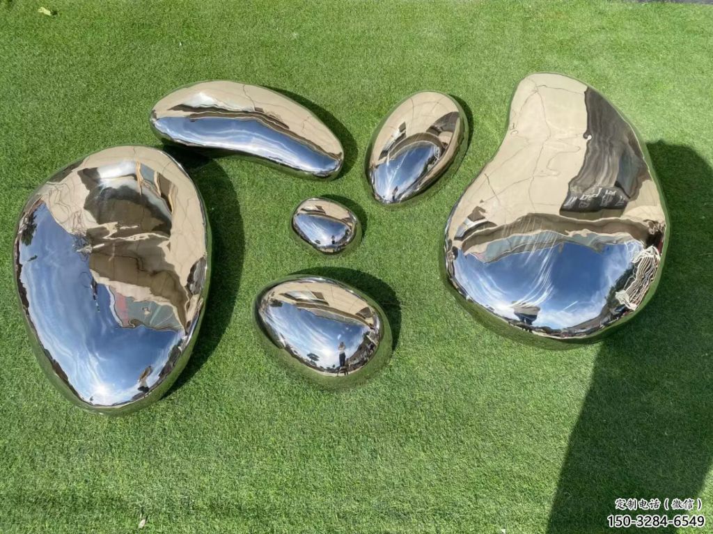 街頭石塊雕塑 大型別墅區石頭雕塑 鋼管景觀石雕塑