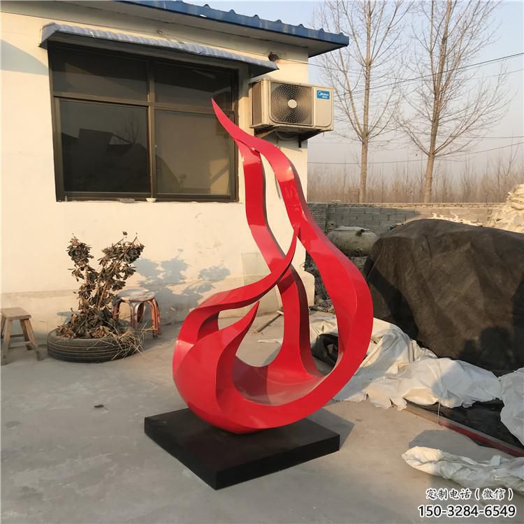公園火把雕塑 創(chuàng)意企業(yè)篝火雕塑 美陳星火相傳主題