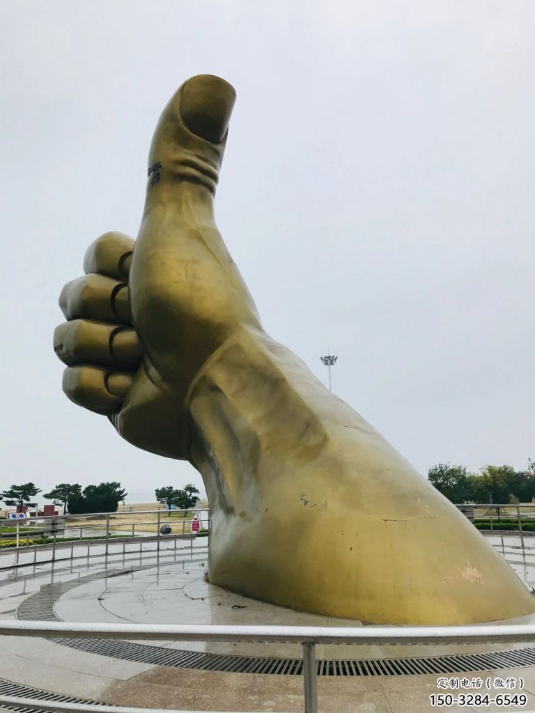 幾何拇指雕塑 發光公園點贊雕塑 大門口大拇指雕塑