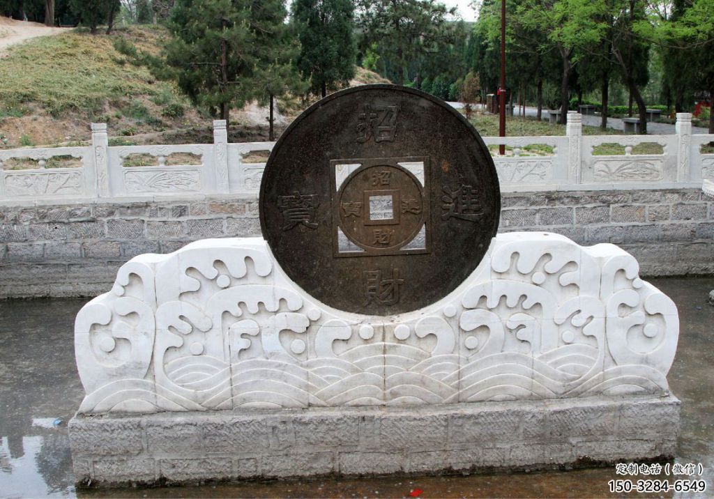 廣場古幣雕塑 抽象銅幣雕塑 烤漆雕塑