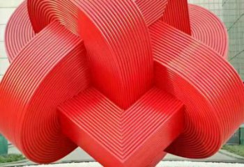 拉絲立方體雕塑 鏤空創意雕塑 別墅區雕塑