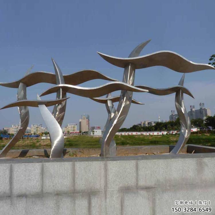 戶外千紙鶴雕塑 噴漆折紙風格 燈光鶴鳥雕塑