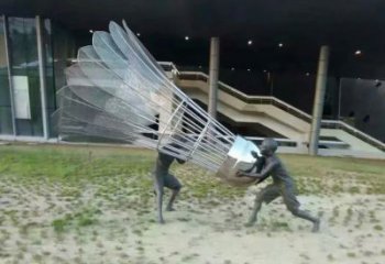 彩繪球拍雕塑 景觀體育雕塑 街頭網(wǎng)球拍雕塑