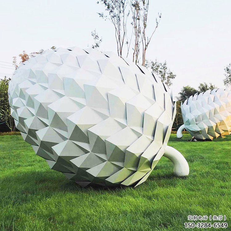 創意松塔雕塑 啞光松果造型 公園雕塑