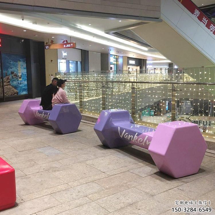 中式啞鈴雕塑廠家 啞光體育雕塑 游樂場(chǎng)景觀雕塑