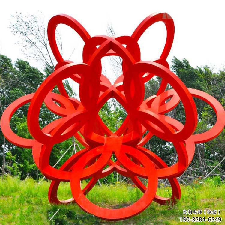 彩繪花環雕塑 景觀雕塑 街頭環形雕塑