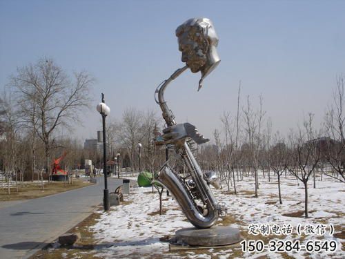 庭院薩克斯雕塑 公園西方樂隊(duì)雕塑 鍛造樂器雕塑