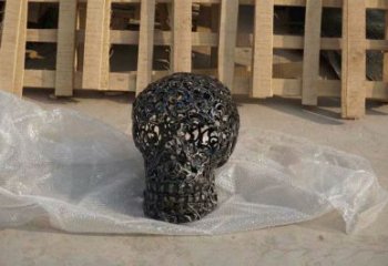 草地骷髏雕塑 現代校園骷髏頭雕塑 大型鬼怪雕塑