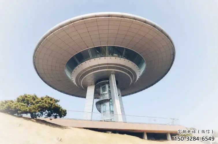 幾何飛碟雕塑 發(fā)光公園宇宙雕塑 大門口飛船雕塑