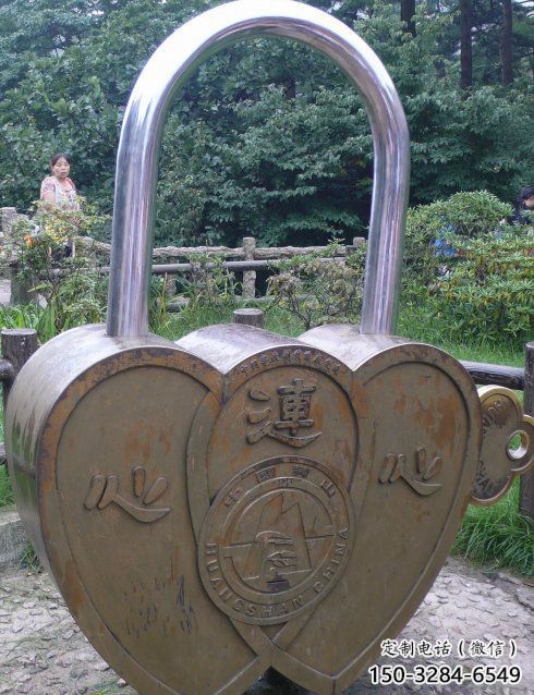 中式鎖子雕塑 啞光同心鎖雕塑 游樂場雕塑