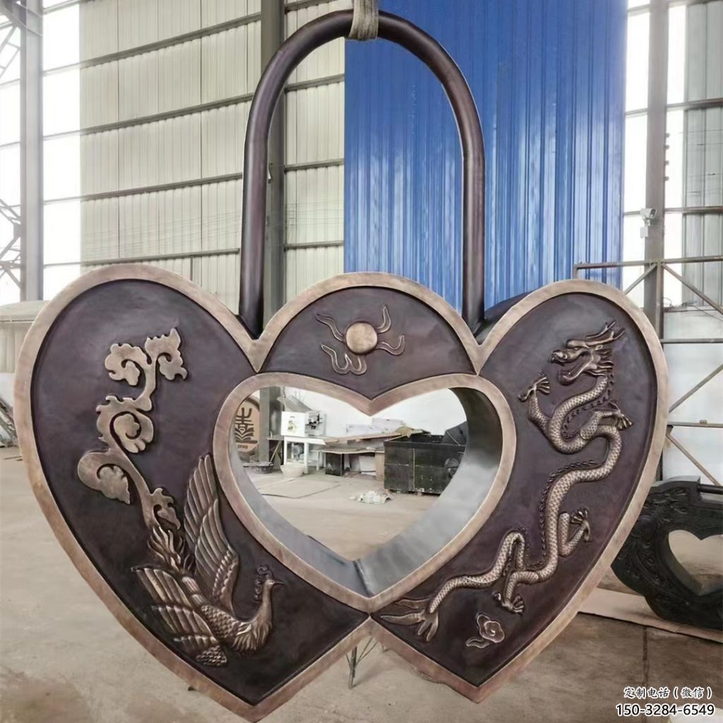 酒店鎖子雕塑 景觀同心鎖雕塑 現(xiàn)代雕塑