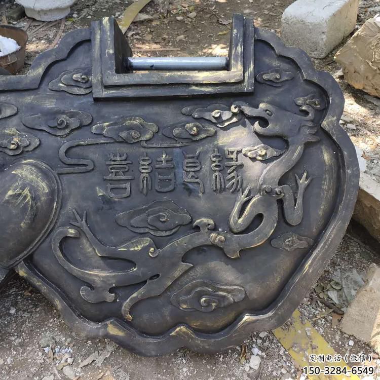 室內鎖子雕塑 仿真同心鎖雕塑 大型雕塑