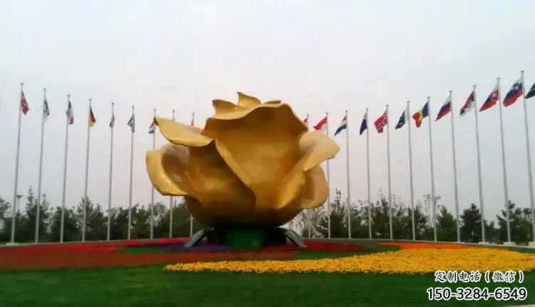 幾何月季花雕塑 發(fā)光公園花朵雕塑 大門口花卉雕塑