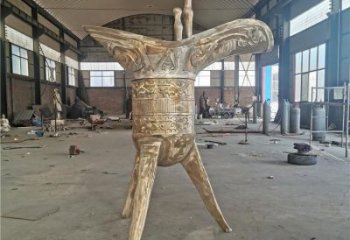 彩繪酒尊雕塑 景觀酒器雕塑 街頭酒尊杯雕塑