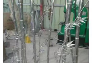 創(chuàng)意竹葉雕塑 啞光竹類雕塑 公園植物雕塑