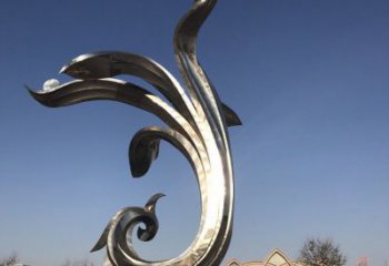 房地產蘭花雕塑 剪影玉蘭花雕塑 鍛造雕塑