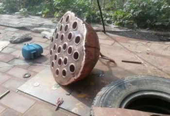 鍛造蓮蓬雕塑 景觀雕塑 戶外植物雕塑