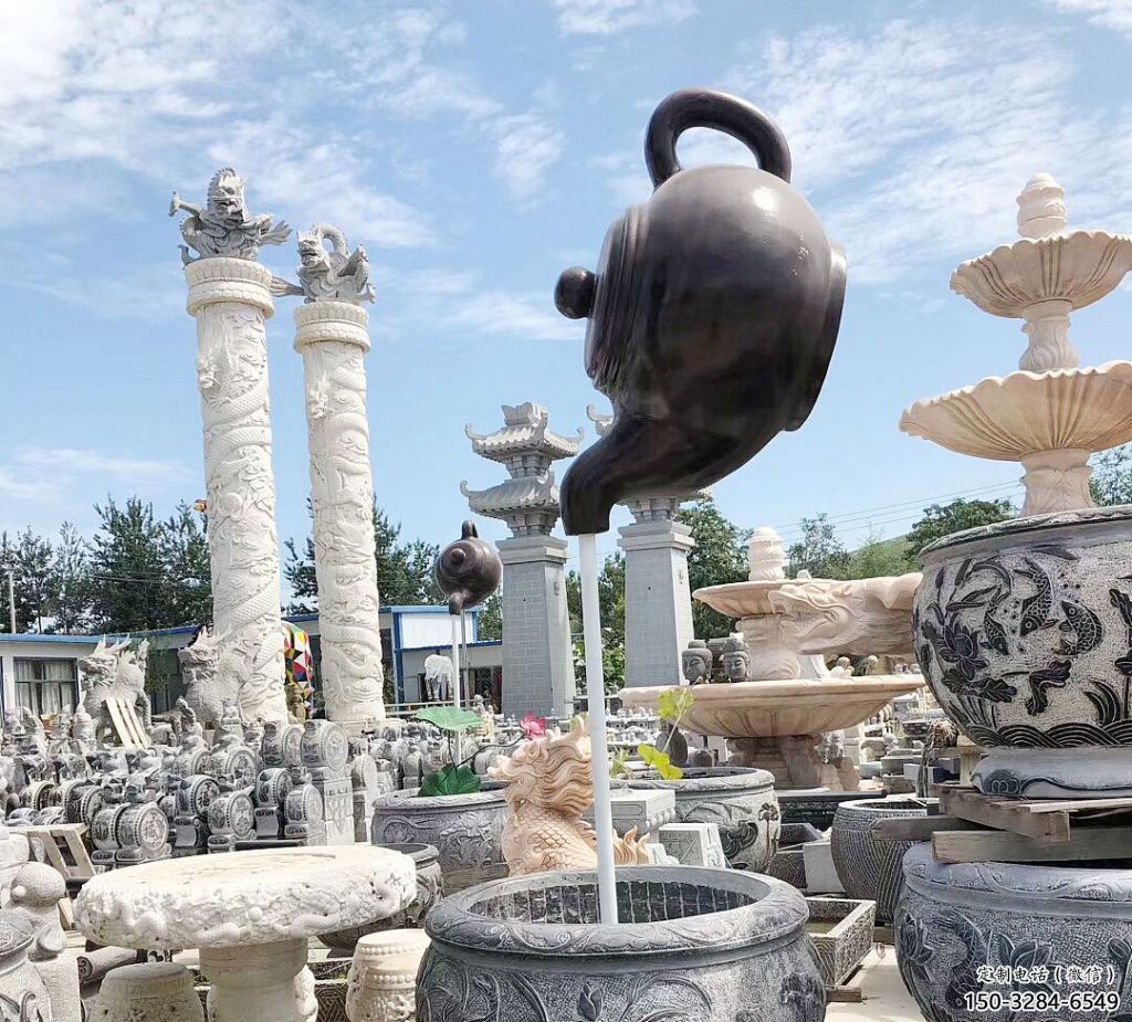 彩繪天壺雕塑 景觀流水雕塑 街頭懸空雕塑