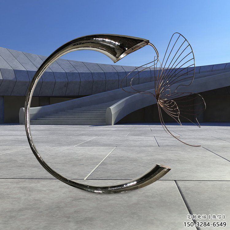 抽象喇叭花雕塑 啞光花卉雕塑 室內雕塑