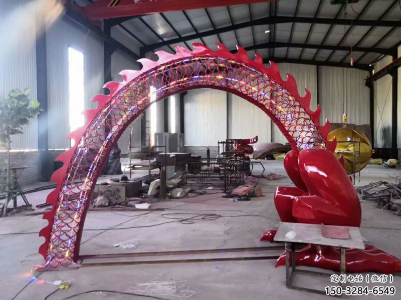 龍鱗大門(mén)雕塑