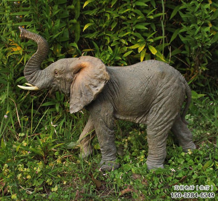 藝術(shù)大象雕塑觀賞型，街景小品，仿真大象雕塑常用