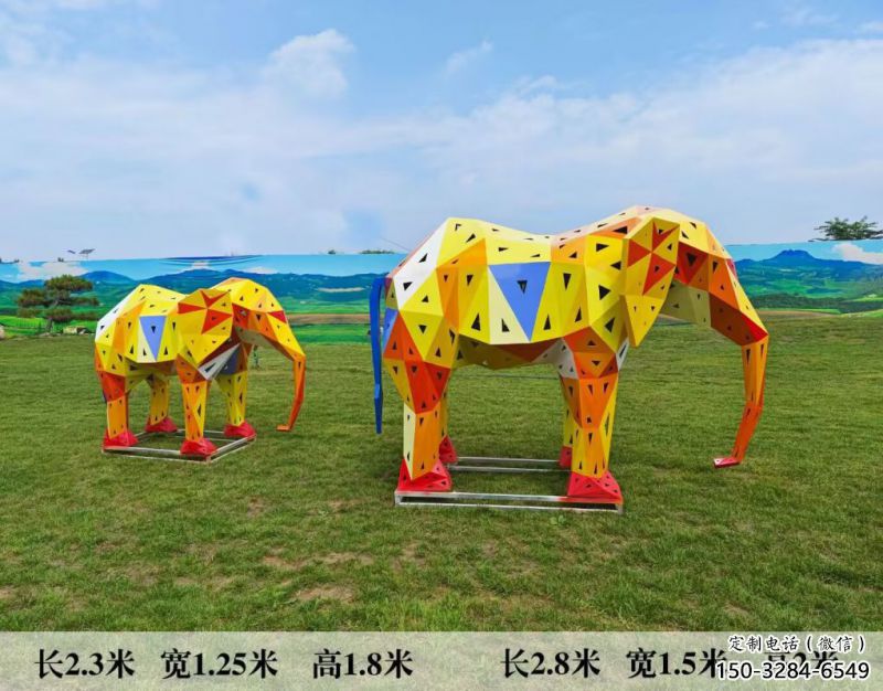 金屬大象雕塑制作觀賞型，城市裝飾，空間烤漆大象雕塑標準