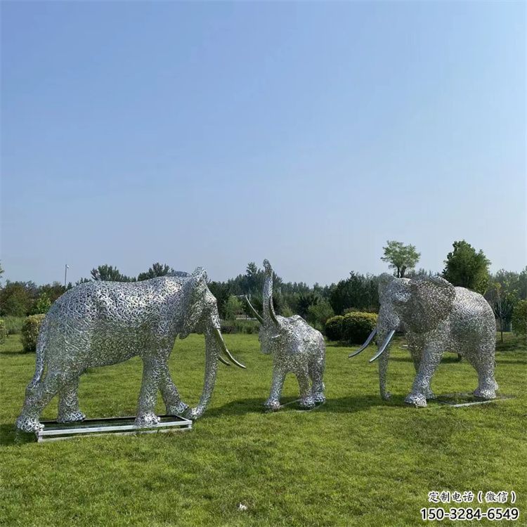 大象雕塑精品，景觀雕塑，房地產鏤空大象雕塑生產商