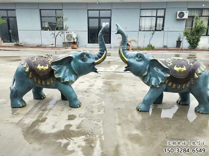 地產大象雕塑生產，城市裝飾，彩繪大象雕塑選定