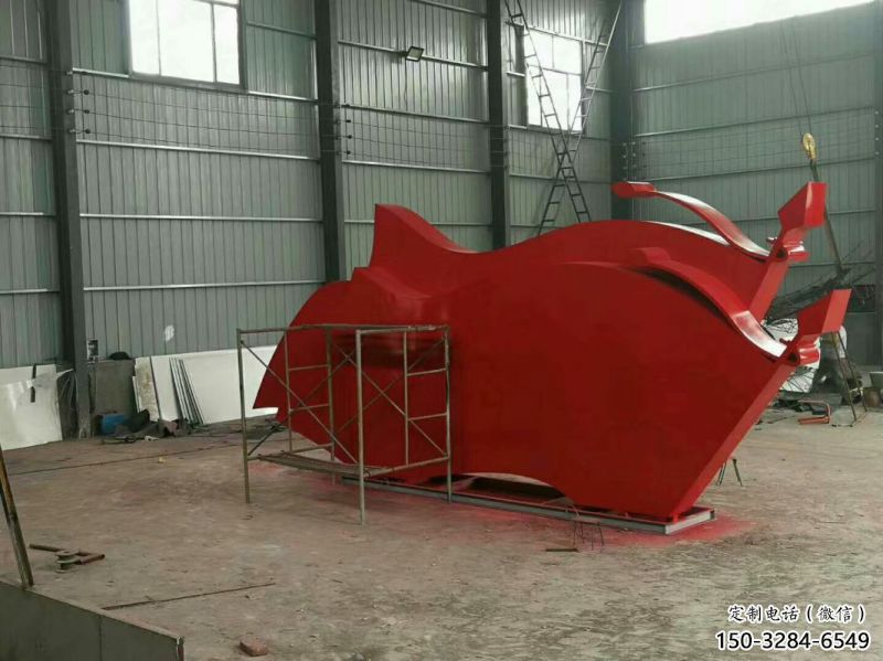 庭院黨徽雕塑，戶外革命雕塑，烤漆形式