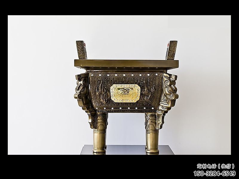 黃銅材質(zhì)鑄造-司母戊鼎銅雕塑加工