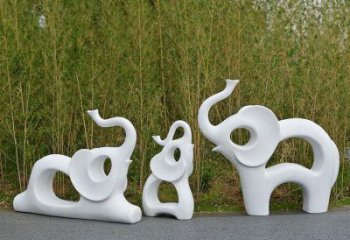 抽象大象雕塑精選，陸地擺件，公園大象雕塑制作