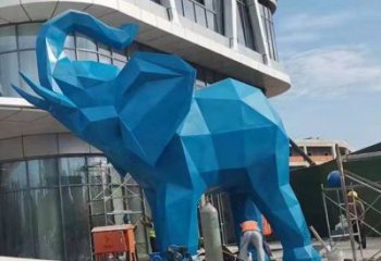 街頭大象雕塑供應，城區小品，切面烤漆大象雕塑制造商